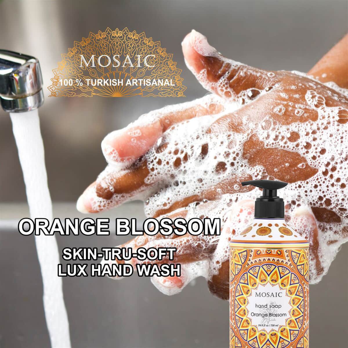 Mosaic Liquid Hand Soap Series- Olive Oil, Coconut & Hibiscus, Gardenia, and Orange Blossom (24.6oz Each) image number 5