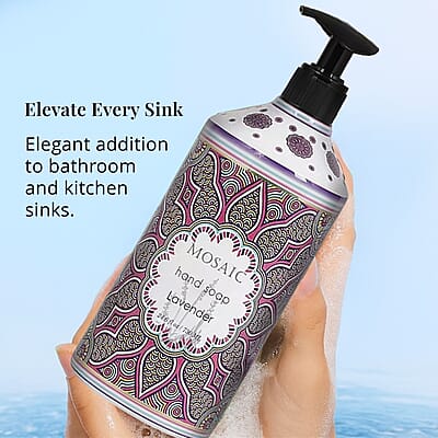 Mosaic Liquid Hand Soap Series- Olive Oil, Coconut & Hibiscus, Gardenia, and Orange Blossom (24.6oz Each)