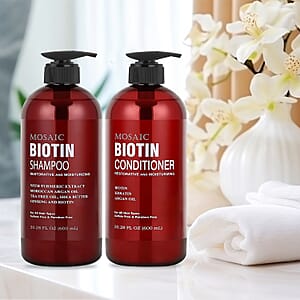 Mosaic Biotin Shampoo & Conditioner Set (20.28oz Each)