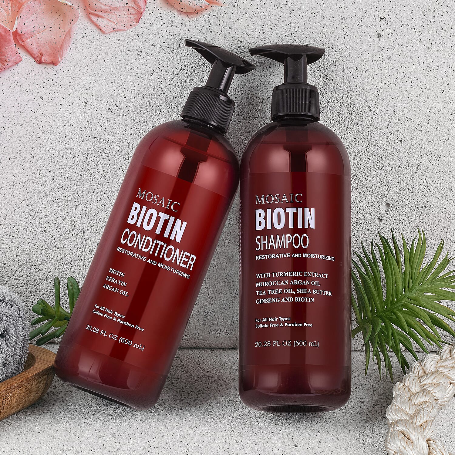 Mosaic Biotin Shampoo & Conditioner Set (20.28oz Each)