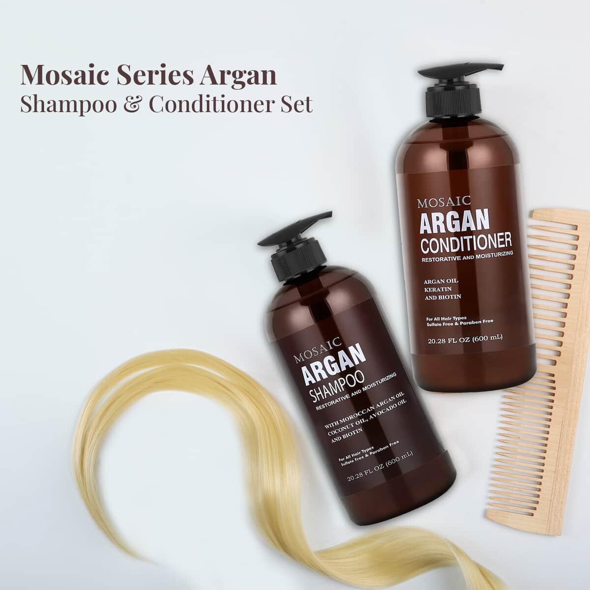 Mosaic Argan Shampoo & Conditioner Set (20.28oz Each) image number 3