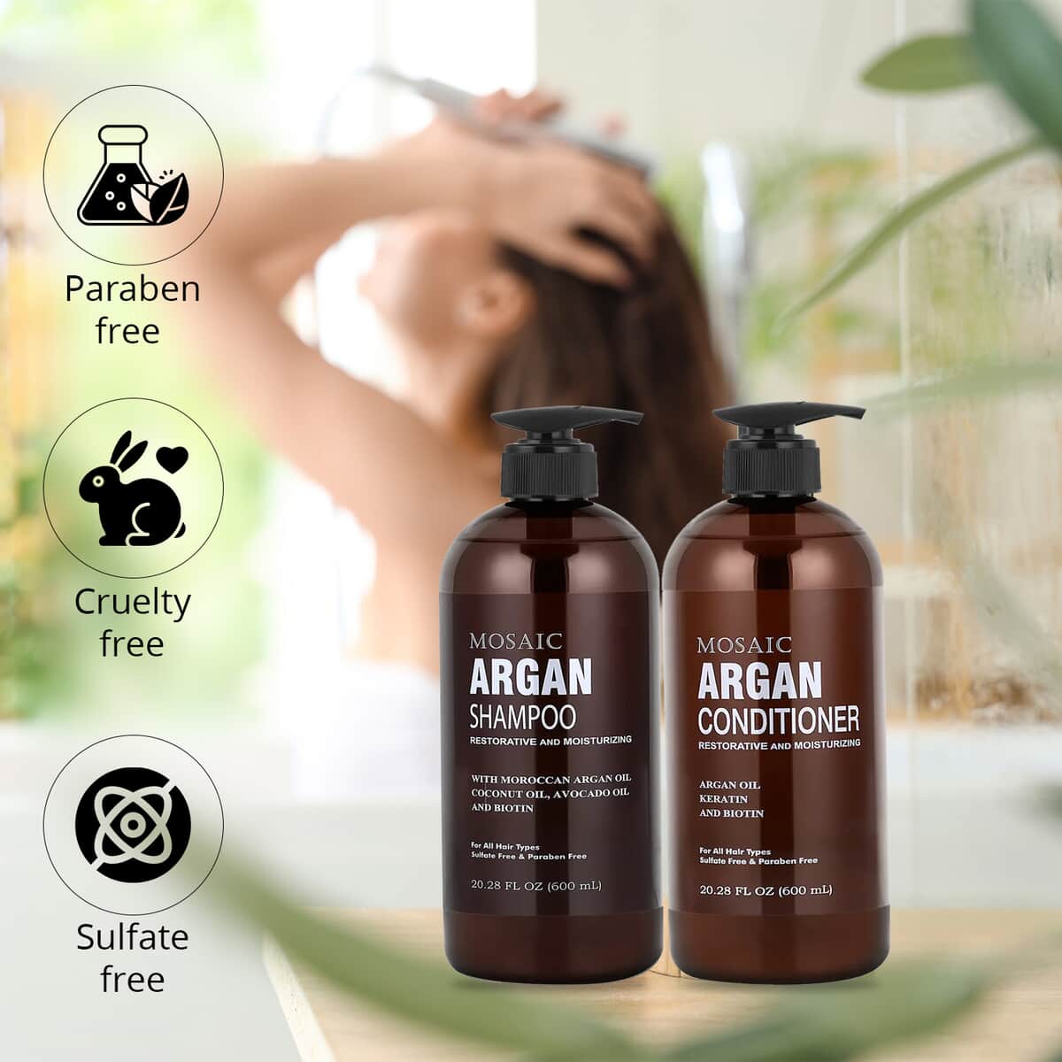 Mosaic Argan Shampoo & Conditioner Set (20.28oz Each) image number 5