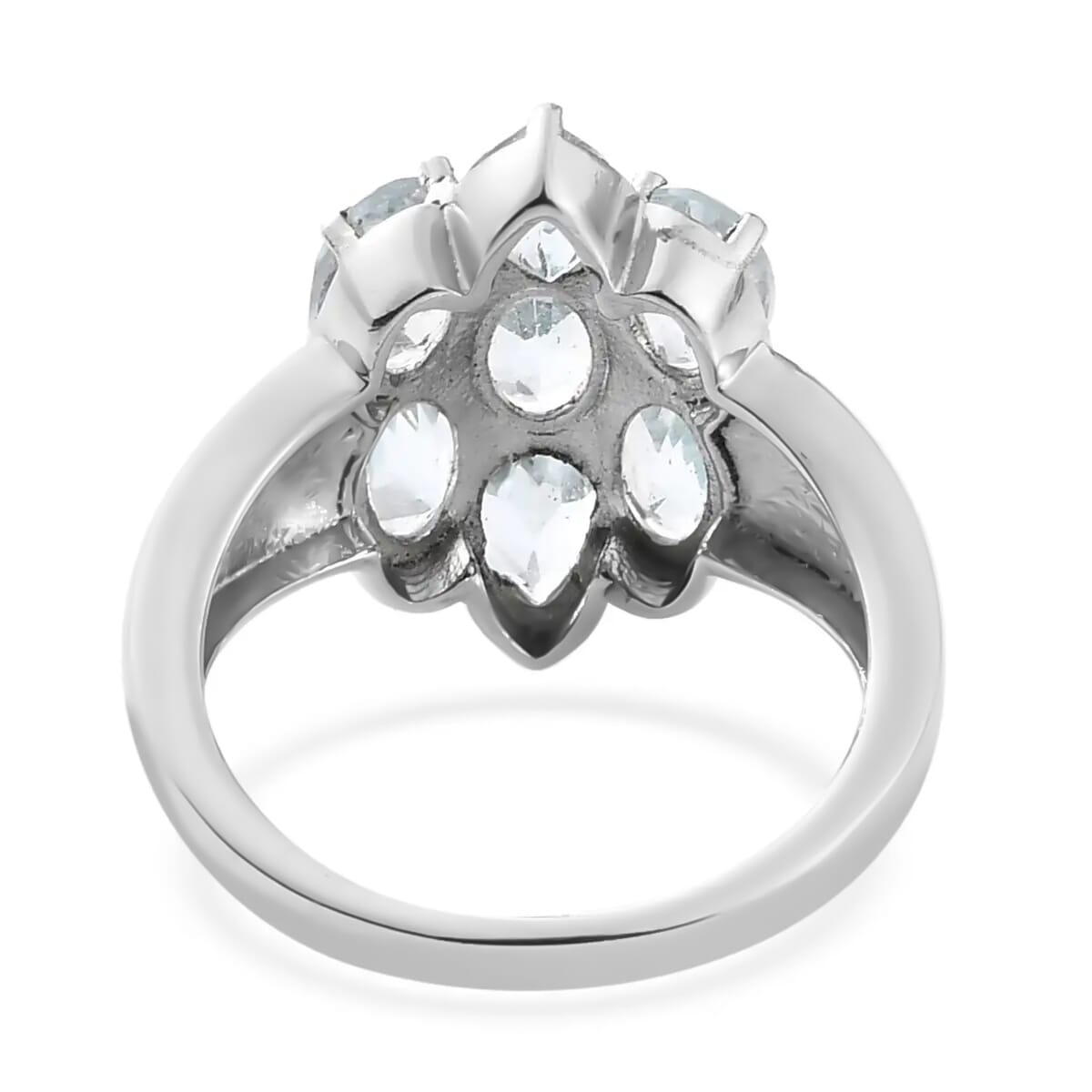 Sky Blue Topaz 4.40 ctw Ring in Stainless Steel (Size 10.0)  image number 4