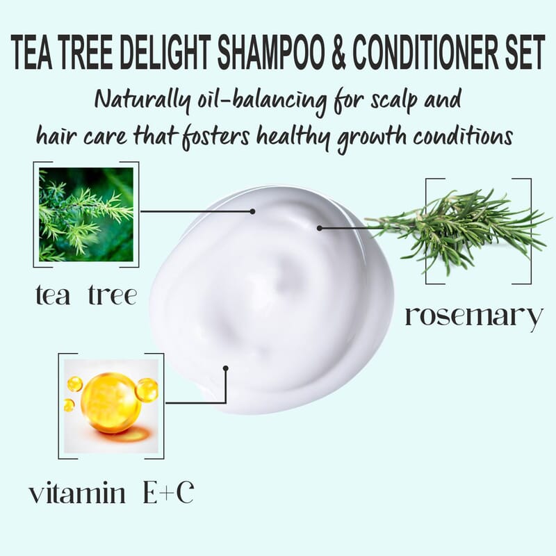 Mosaic Tea Tree Shampoo & Conditioner Set (20.28oz Each)