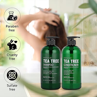 Mosaic Tea Tree Shampoo & Conditioner Set (20.28oz Each)