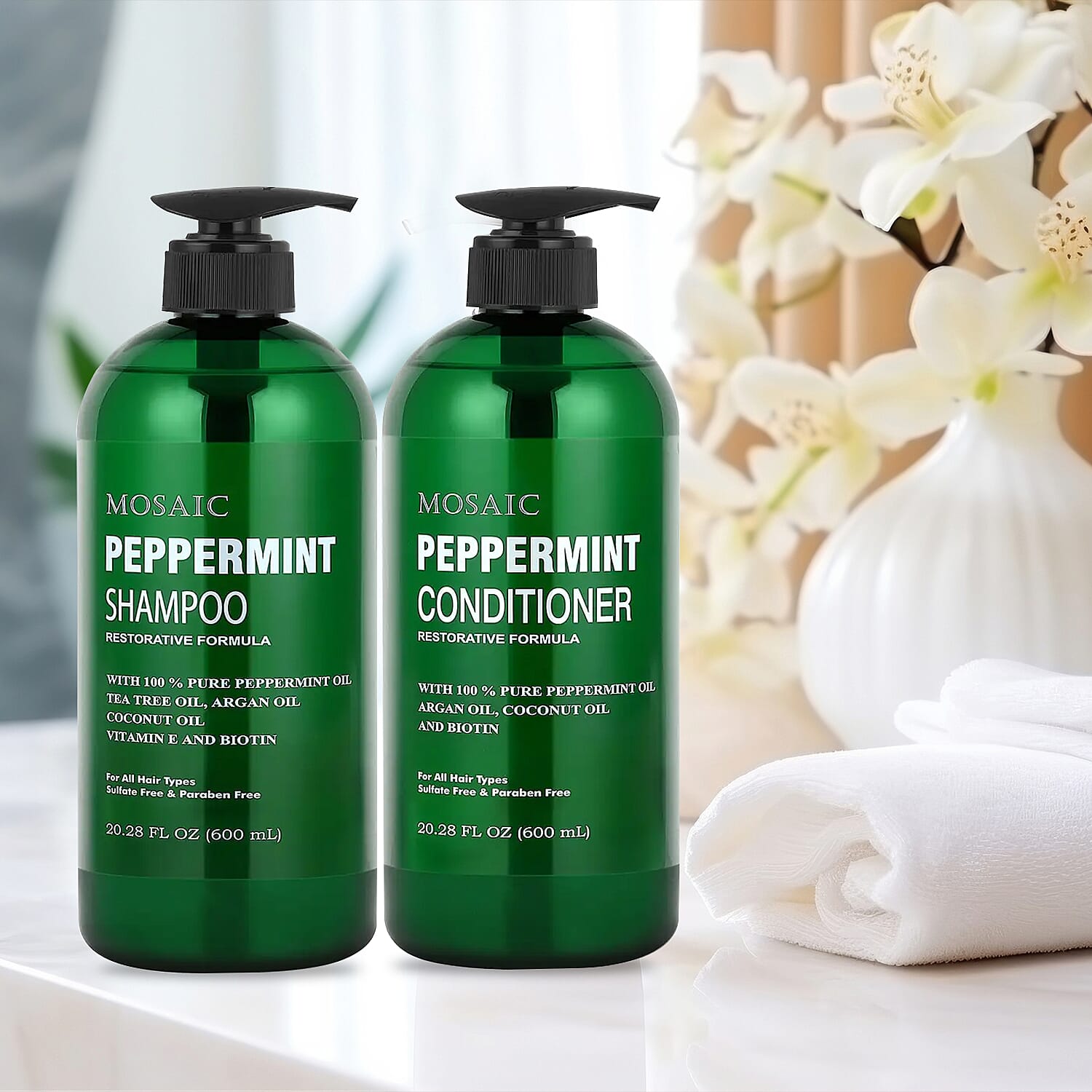 Buy Mosaic Peppermint Shampoo & Conditioner Set (20.28oz Each) at