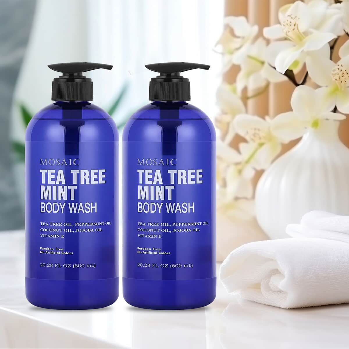 Mosaic Series Tea Tree Mint Body Wash Set of 2, 20.28 fl oz each image number 1