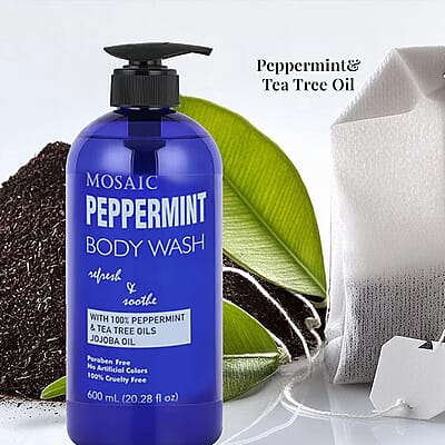 Mosaic Tea Tree Mint Body Wash with Jojoba & Coconut Oil(2x20.28oz)