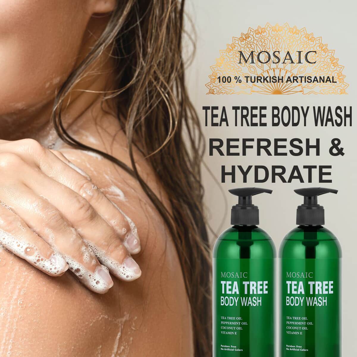 Mosaic Tea Tree Body Wash with Coconut Oil & Vitamin E(2x20.28oz) image number 2