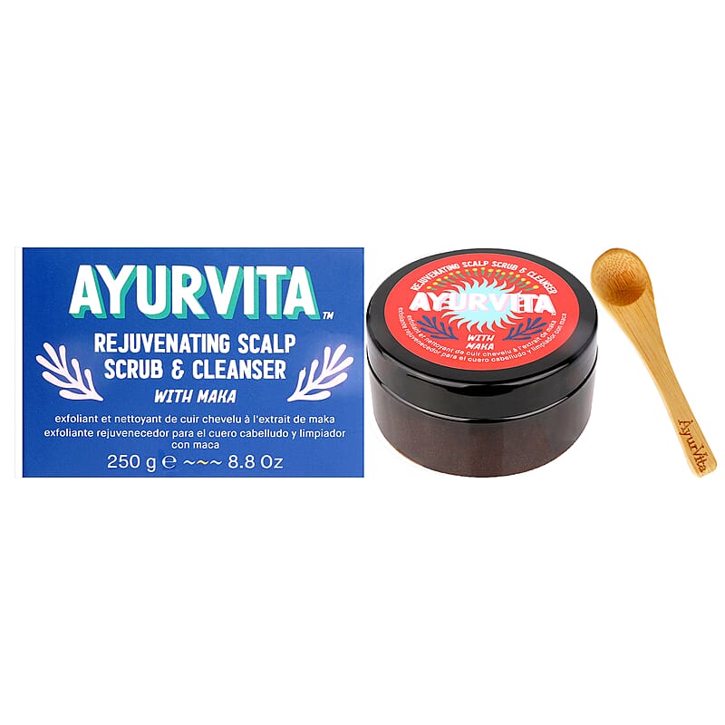 AyurVita Rejuvenating Scalp Scrub & Cleanser with Maka (8.8oz)