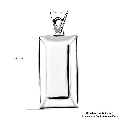 950 Platinum Bar Pendant without Chain 3.40 Grams