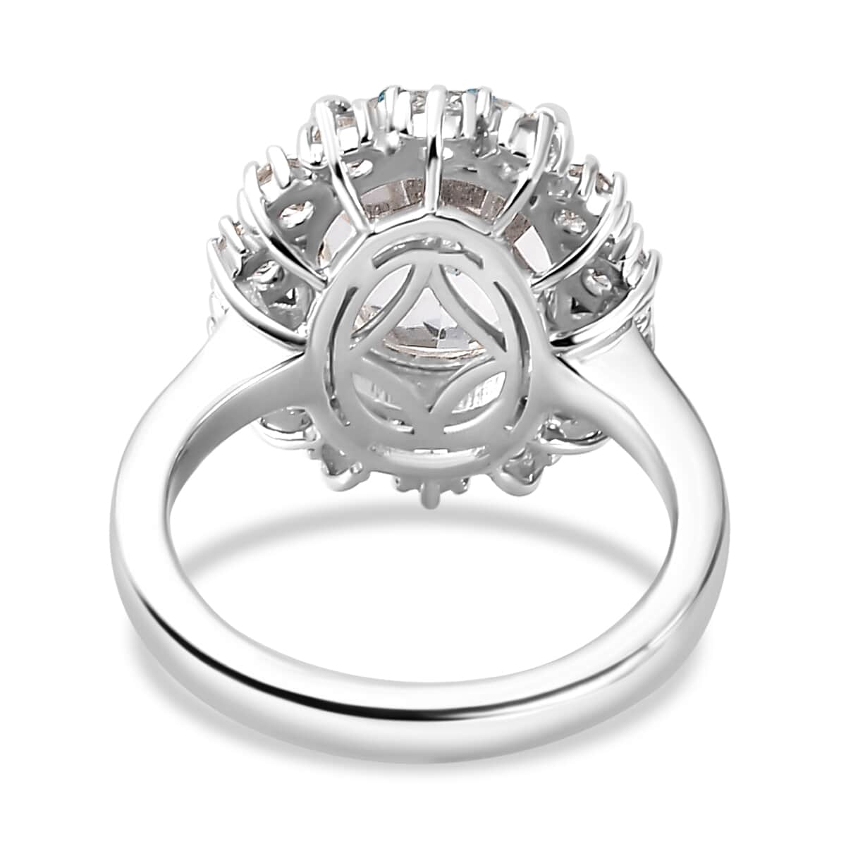 Brazilian Petalite and Multi Gemstone Sea Ring in Rhodium Over Sterling Silver (Size 10.0) 4.60 ctw image number 4