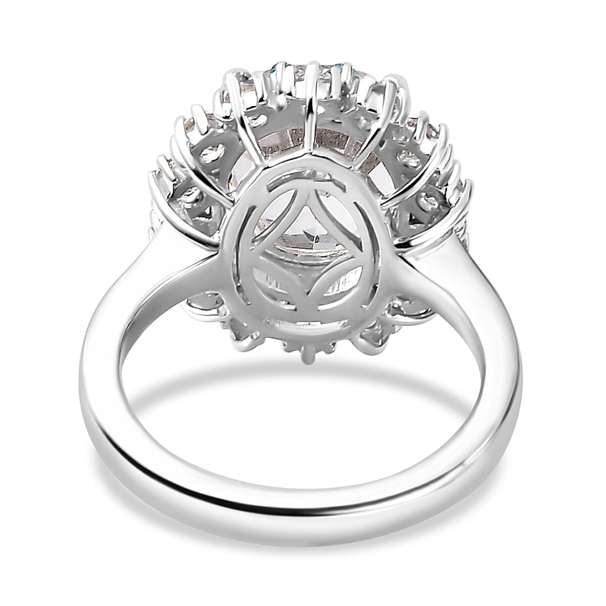 Brazilian Petalite and Multi Gemstone Sea Ring in Rhodium Over Sterling Silver (Size 9.0) 4.60 ctw image number 2