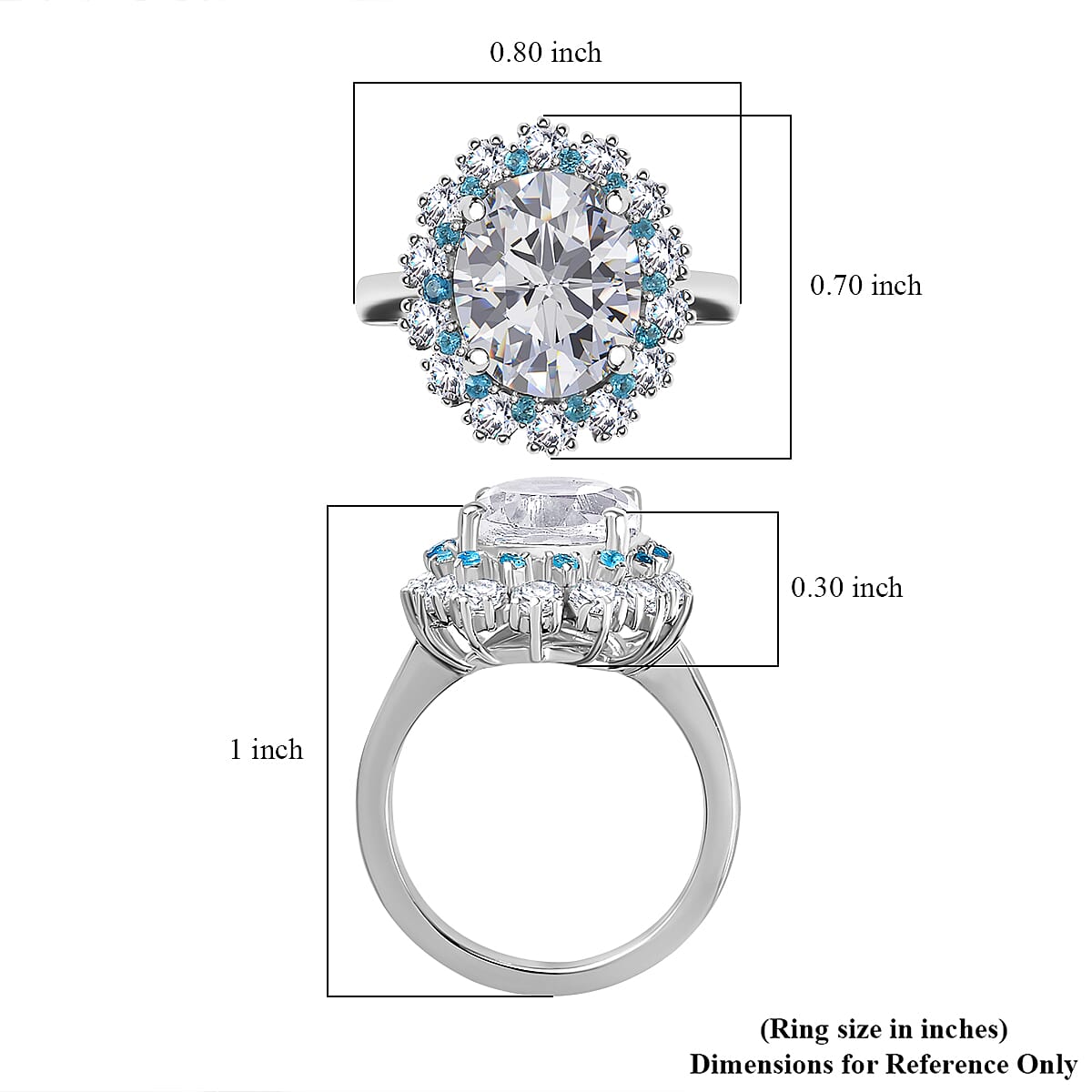 Brazilian Petalite and Multi Gemstone Sea Ring in Rhodium Over Sterling Silver (Size 9.0) 4.60 ctw image number 3