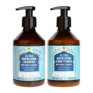 AyurVita Ultra Nourishing Shampoo & Conditioner Set with Neem & Reetha (10oz)