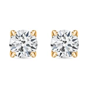 Brazilian Petalite Solitaire Stud Earrings in 18K Vermeil Yellow Gold Over Sterling Silver 0.75 ctw