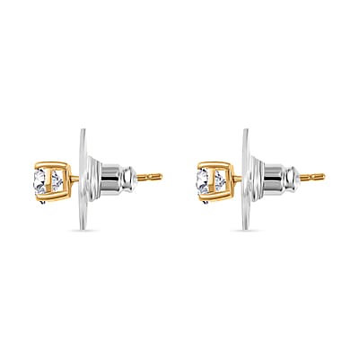 D'Joy Brazilian Petalite Solitaire Stud Earrings in 18K Vermeil Yellow Gold Over Sterling Silver 0.75 ctw