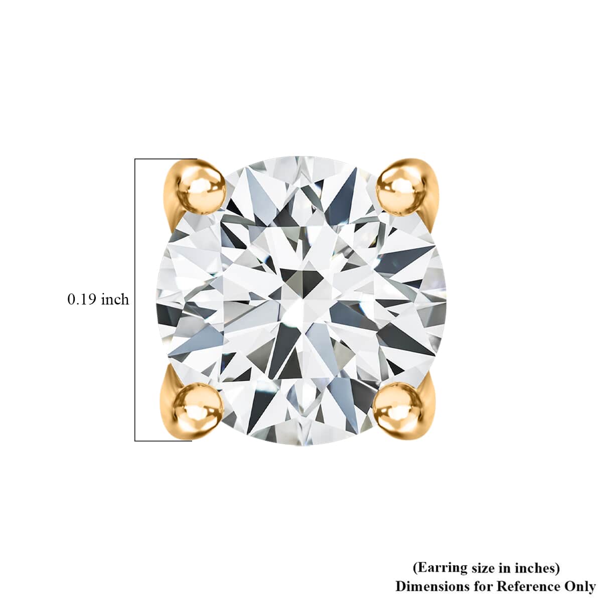 Brazilian Petalite Solitaire Stud Earrings in 18K Vermeil Yellow Gold Over Sterling Silver 0.75 ctw image number 4