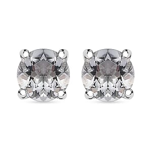 Brazilian Petalite Solitaire Stud Earrings in 18K Vermeil YG Over Sterling Silver 0.75 ctw