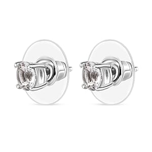 Brazilian Petalite Solitaire Stud Earrings in 18K Vermeil YG Over Sterling Silver 0.75 ctw