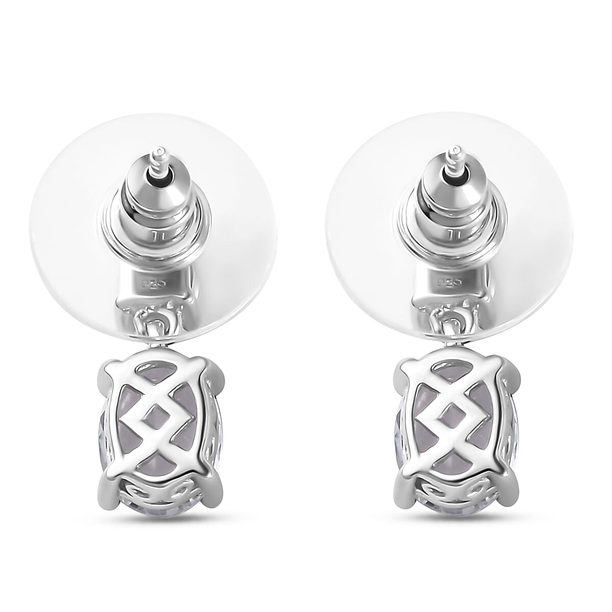 Brazilian Petalite Celebrity Earrings in Rhodium Over Sterling Silver 2.35 ctw