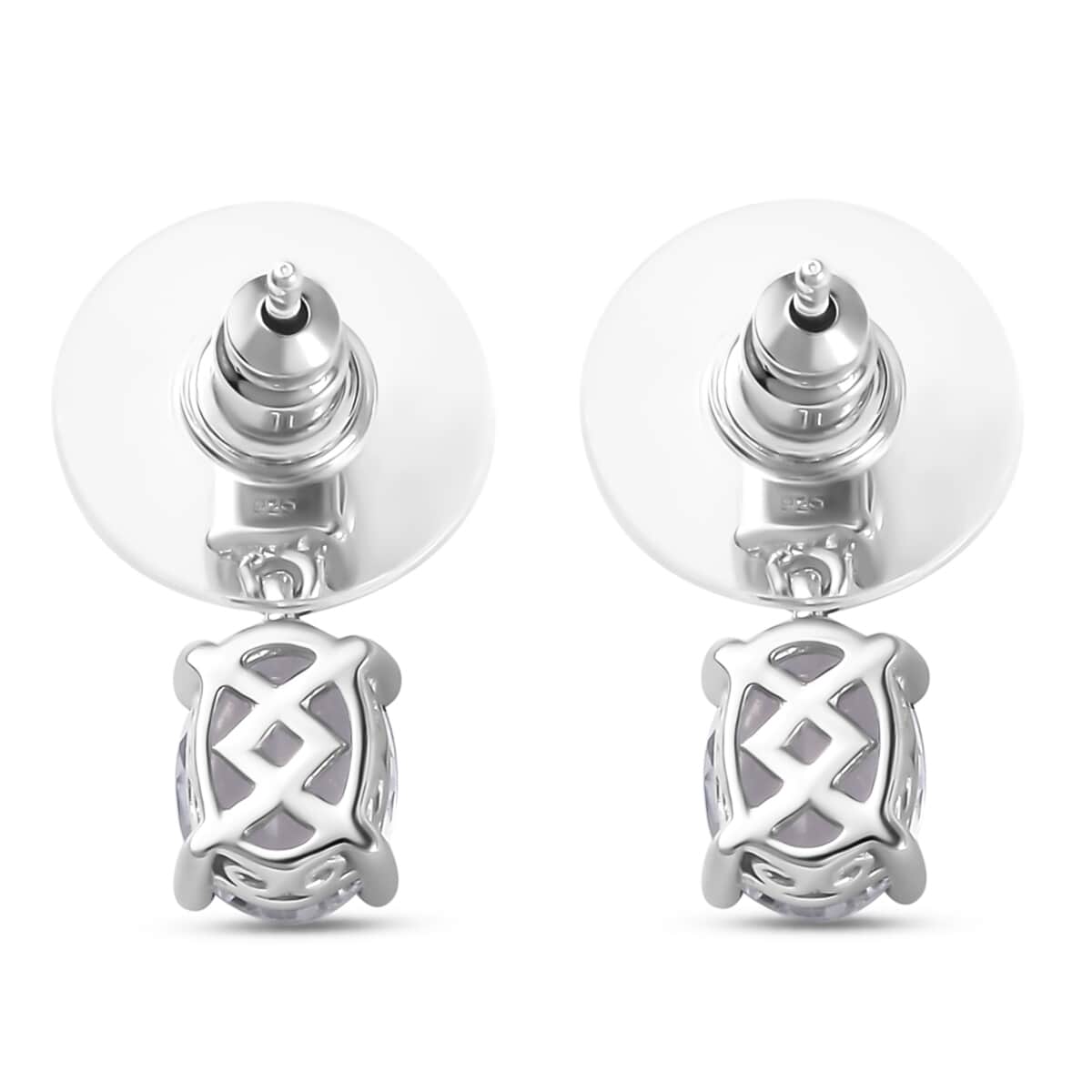 Brazilian Petalite Celebrity Earrings in Rhodium Over Sterling Silver 2.35 ctw image number 3