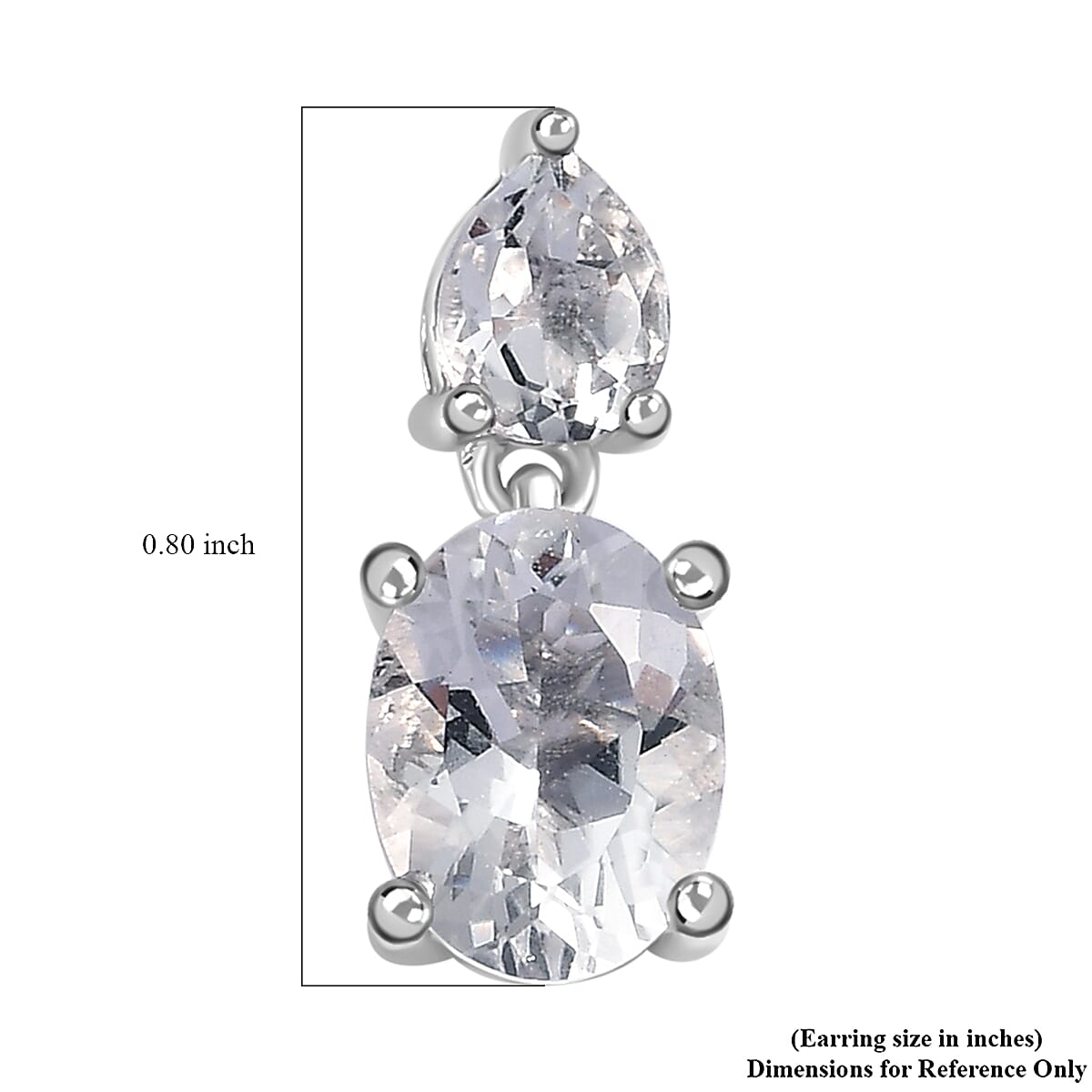 Brazilian Petalite Celebrity Earrings in Rhodium Over Sterling Silver 2.35 ctw