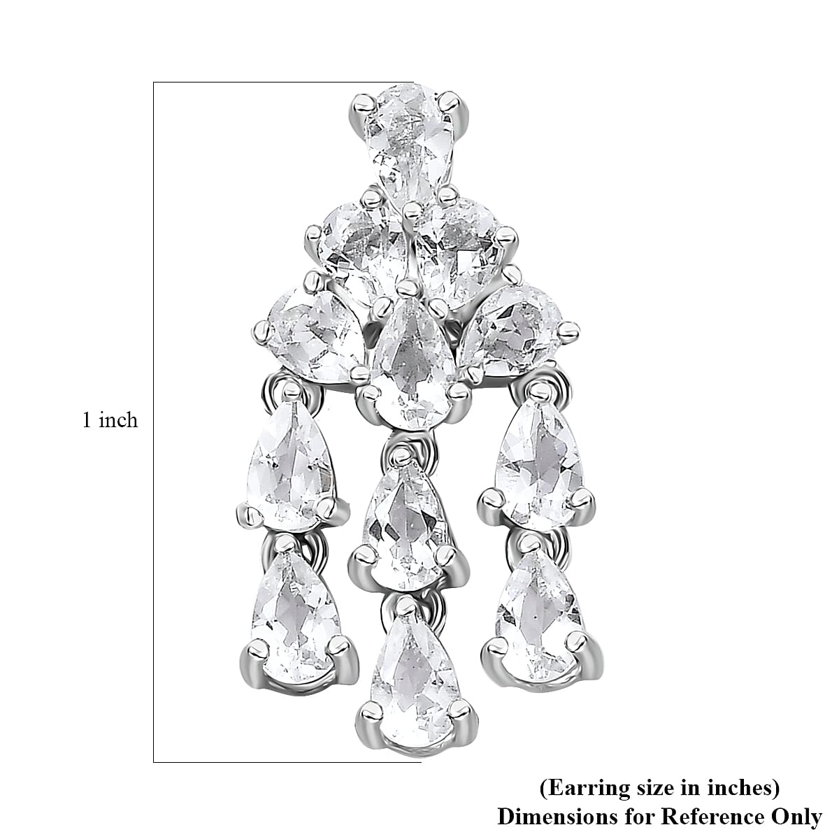 Brazilian Petalite Celebrity Earrings in Rhodium Over Sterling Silver 3.85 ctw