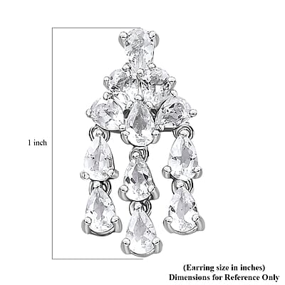 Brazilian Petalite Celebrity Earrings in Rhodium Over Sterling Silver 3.85 ctw
