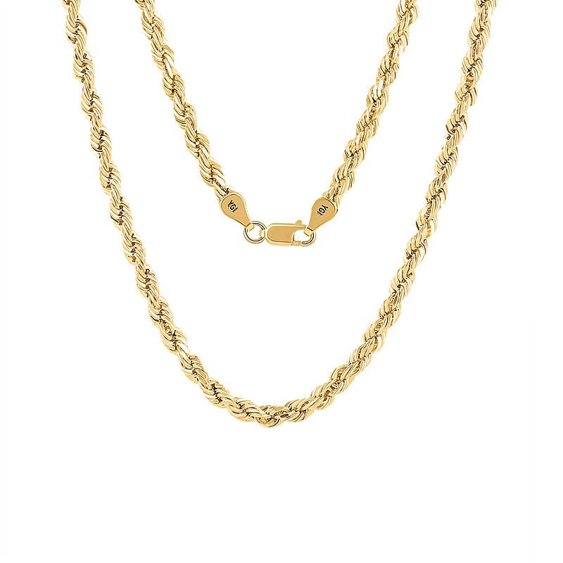10K Yellow Gold Rope Necklace 22 Inches 7.30 Grams