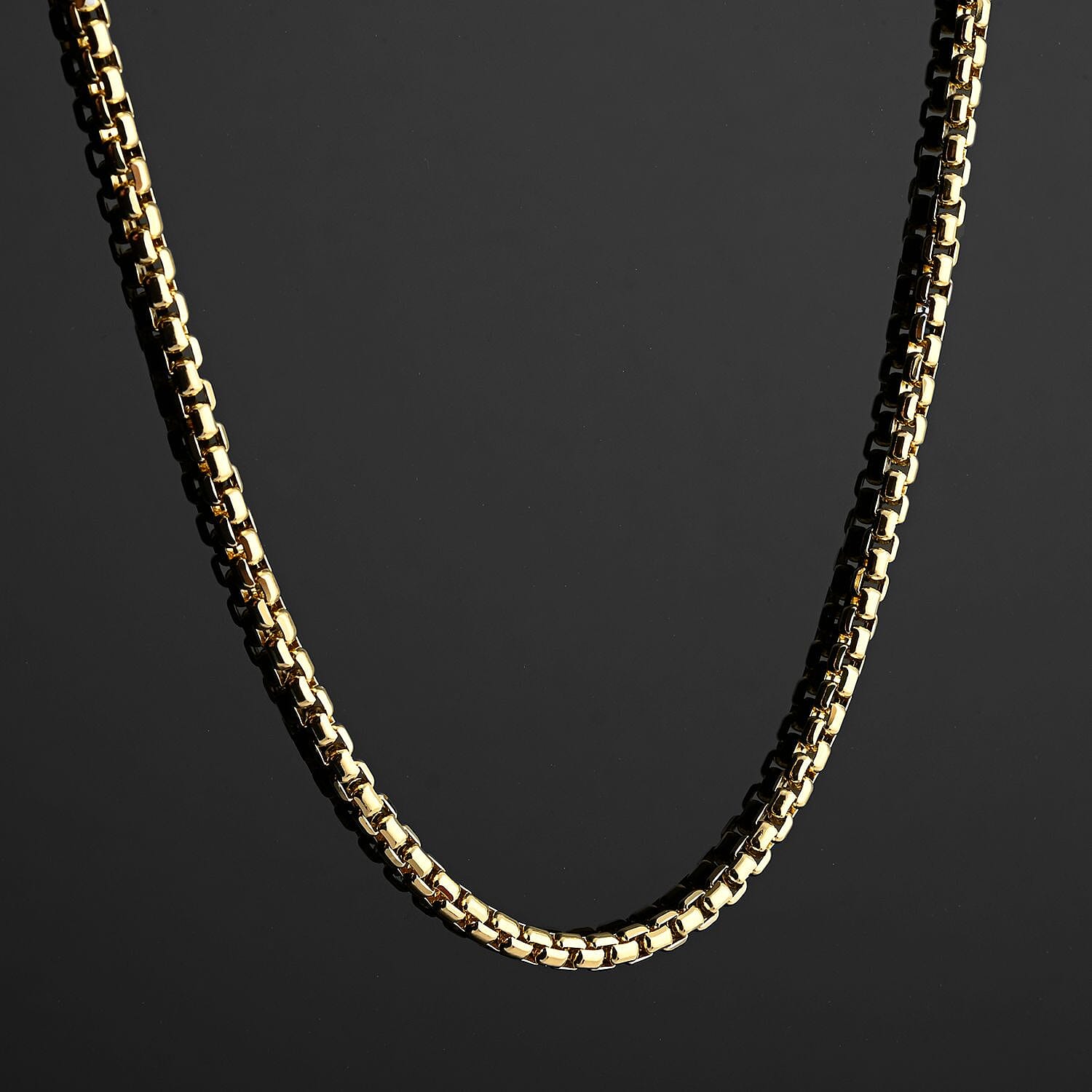10K Yellow Gold 3.5mm Venetian Box Chain Necklace 18 Inches 11.80 Grams