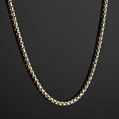 10K Yellow Gold 3.5mm Venetian Box Chain Necklace 18 Inches 11.80 Grams