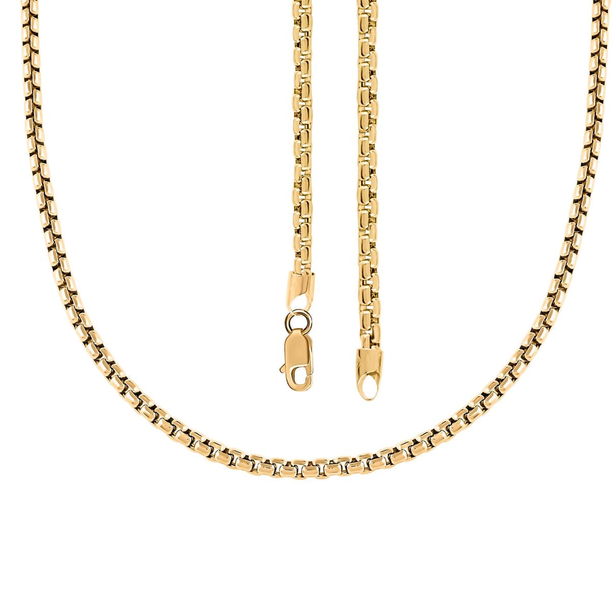 10K Yellow Gold 3.5mm Venetian Box Chain Necklace 18 Inches 11.80 Grams image number 3