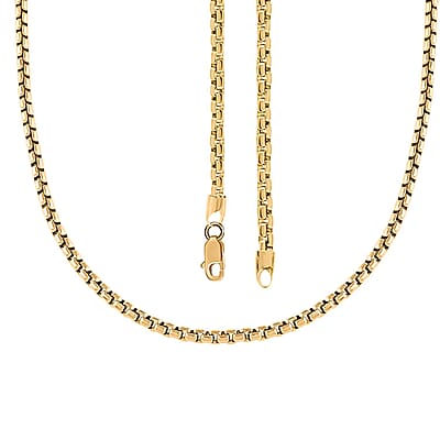 10K Yellow Gold 3.5mm Venetian Box Chain Necklace 18 Inches 11.80 Grams