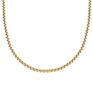 10K Yellow Gold 3.5mm Venetian Box Chain Necklace 20 Inches 12.90 Grams