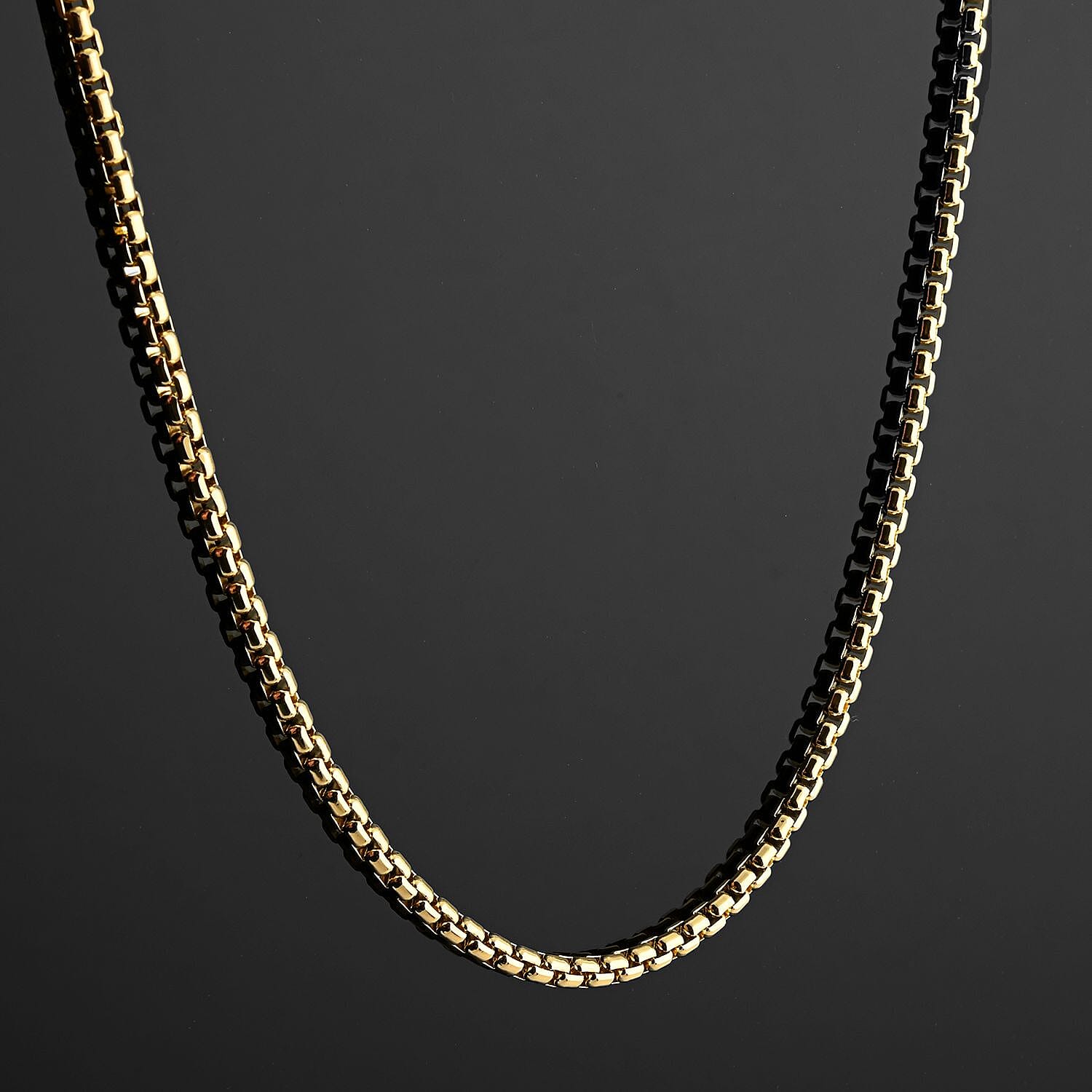 10K Yellow Gold 3.5mm Venetian Box Chain Necklace 20 Inches 12.90 Grams