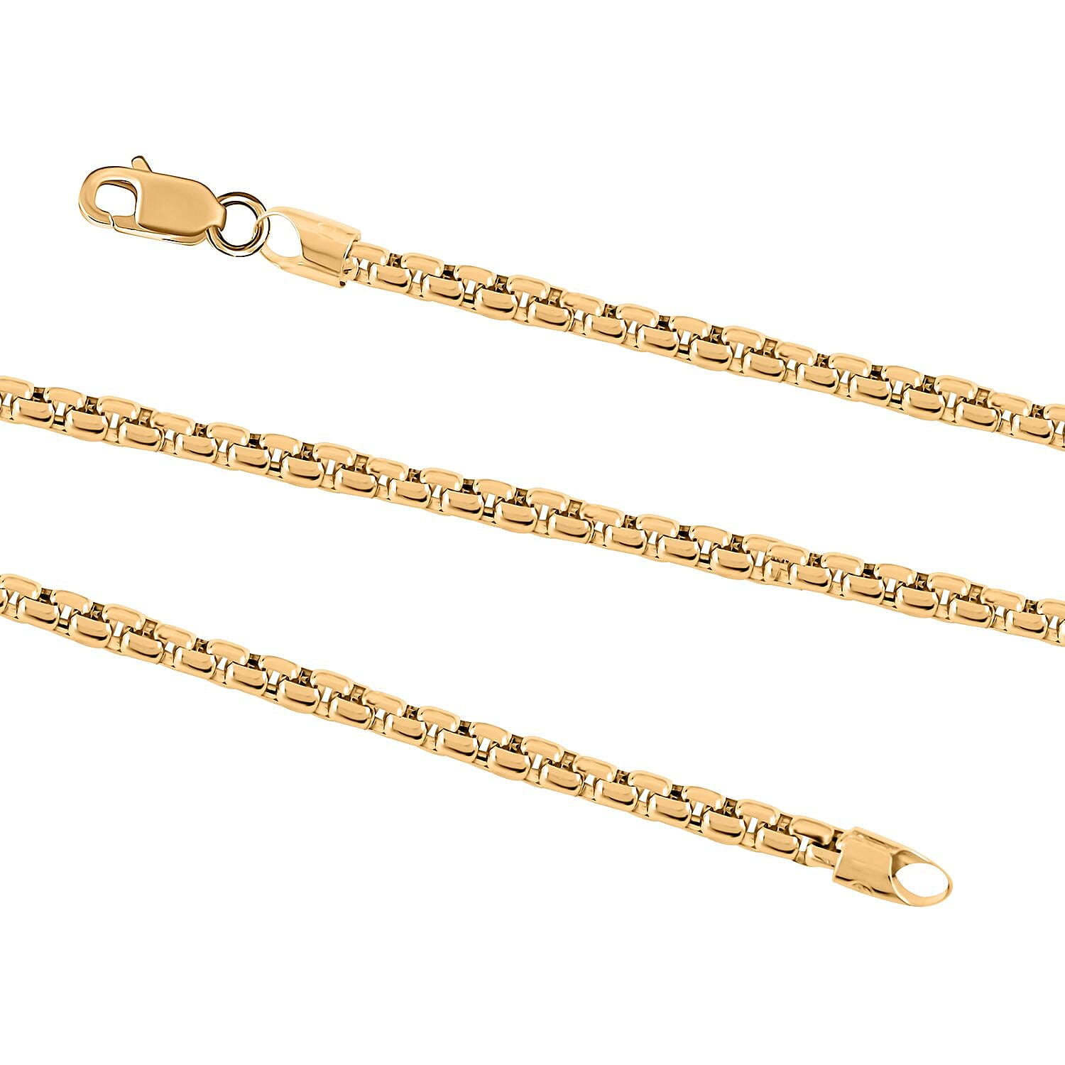 10K Yellow Gold 3.5mm Venetian Box Chain Necklace 20 Inches 12.90 Grams