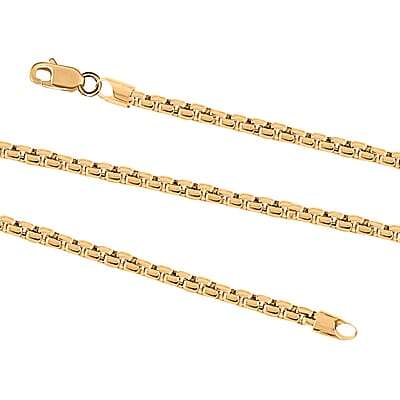 10K Yellow Gold 3.5mm Venetian Box Chain Necklace 20 Inches 12.90 Grams