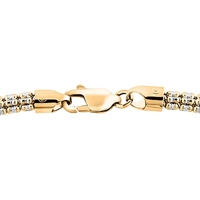 10K Yellow and White Gold 4mm Bracelet (8.00 In) 10.10 Grams