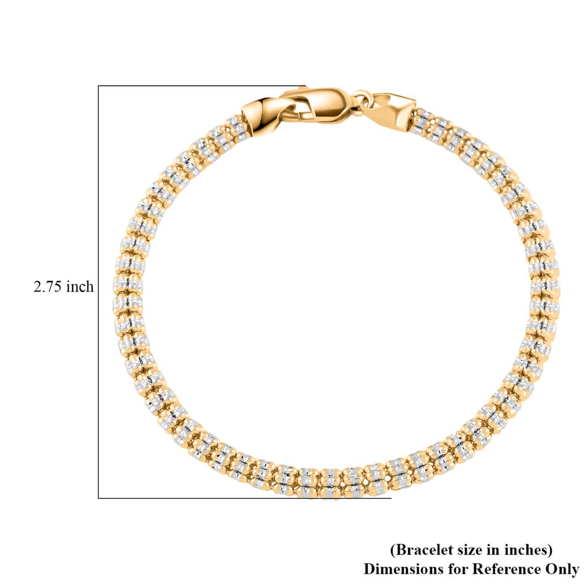 10K Yellow and White Gold 4mm Bracelet (8.00 In) 10.10 Grams image number 4