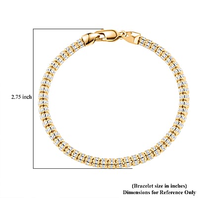 10K Yellow and White Gold 4mm Bracelet (8.00 In) 10.10 Grams