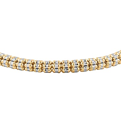 10K Yellow and White Gold 4mm Bracelet (8.50 In) 10.50 Grams