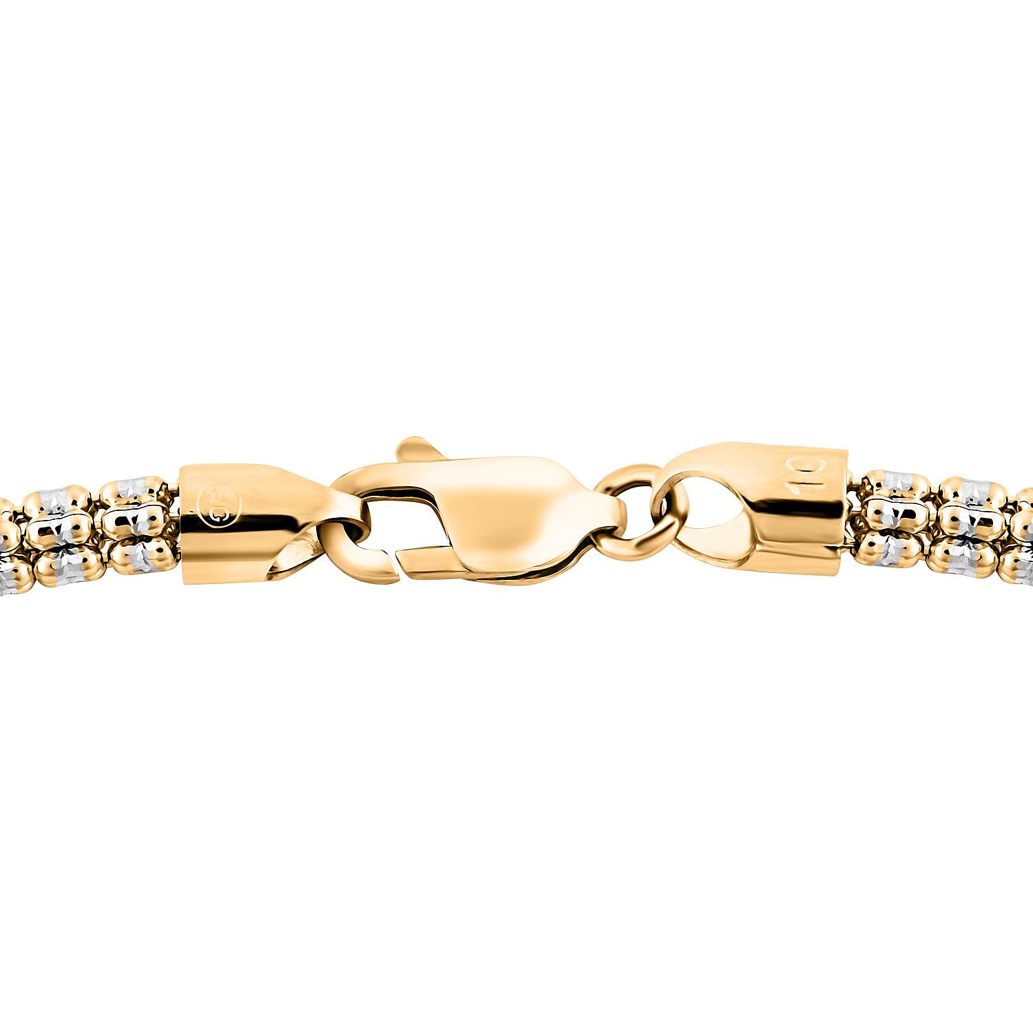 10K Yellow and White Gold 4mm Bracelet (8.50 In) 10.50 Grams