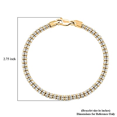 10K Yellow and White Gold 4mm Bracelet (8.50 In) 10.50 Grams