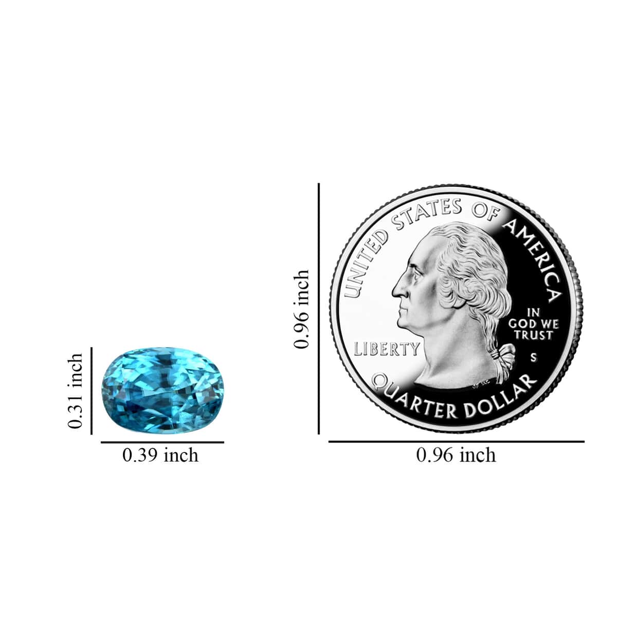 AAAA Cambodian Blue Zircon (Ovl 10x8 mm) 3.00 ctw image number 4