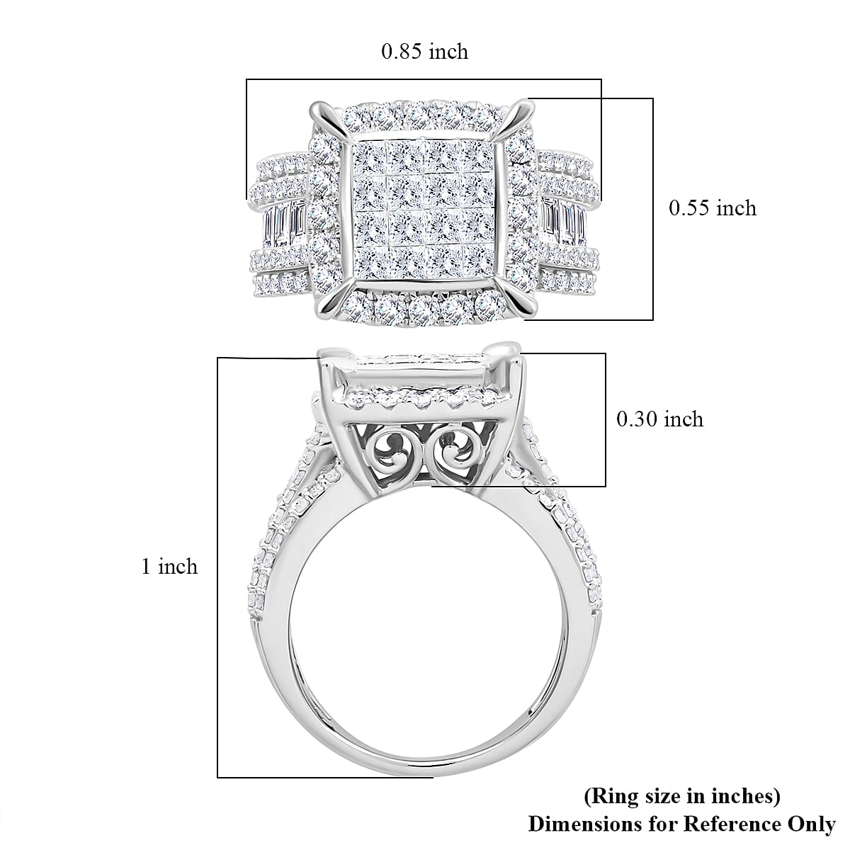 10K White Gold G - SI2 Diamond Ring (Size 10.0) 6.20 Grams 2.00 ctw