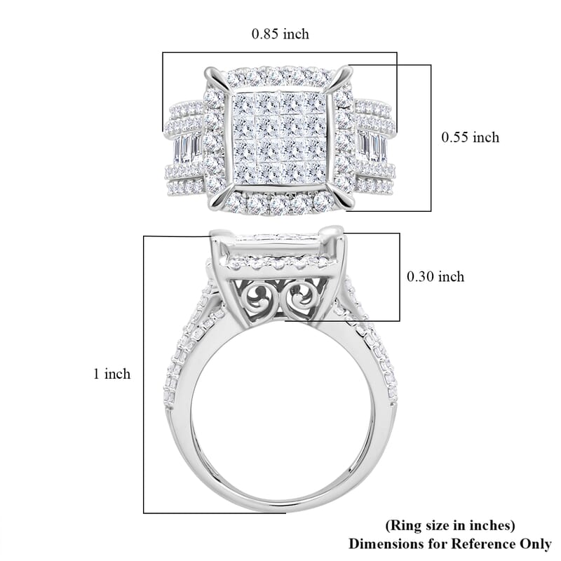 10K White Gold G - SI2 Diamond Ring (Size 10.0) 6.20 Grams 2.00 ctw