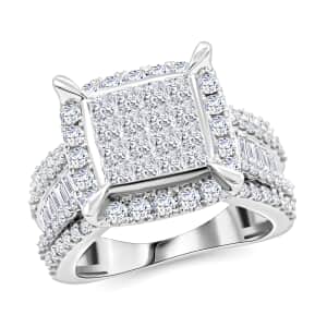 10K White Gold G - SI2 Diamond Ring (Size 6.0) 6.20 Grams 2.00 ctw