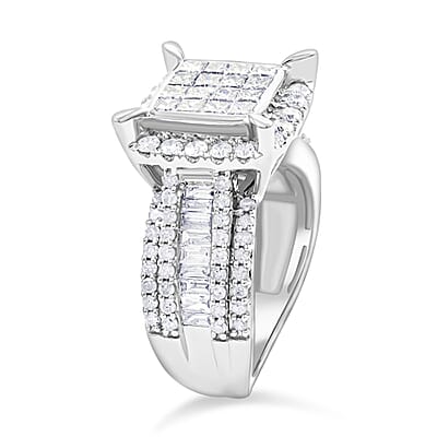 10K White Gold G - SI2 Diamond Ring (Size 6.0) 6.20 Grams 2.00 ctw