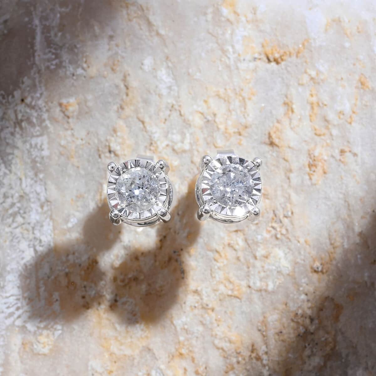 14K White Gold Diamond G SI2-I1 Earrings 1.50 ctw image number 1